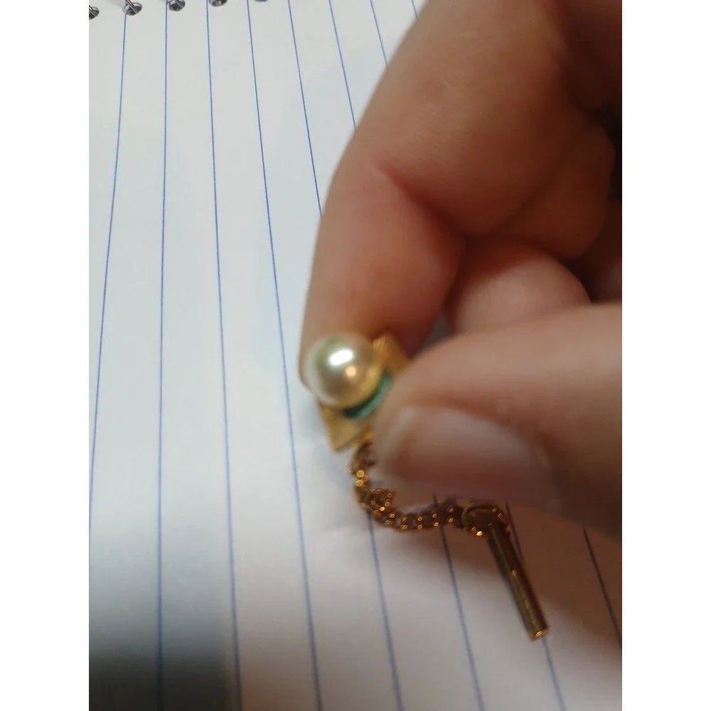 Faux Pearl Tie Tack Pin
